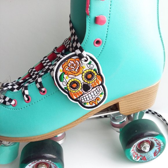 greenirishmoon Accessories - 2/$18 Sugar Skull Shoelace patch charm roller skate charm